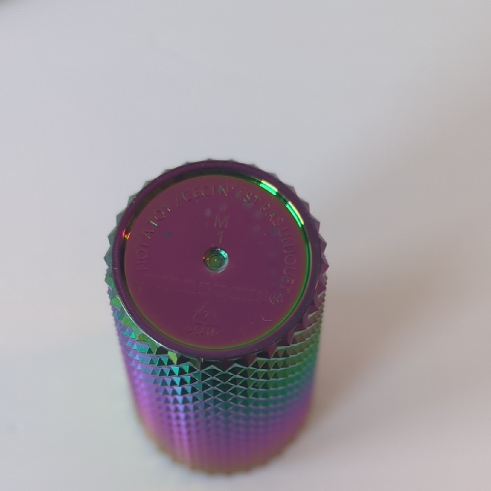Starbucks 2023 Studded Oil Slick Rainbow Iridescent Tumbler Keychain Ornament - Picture 8 of 8